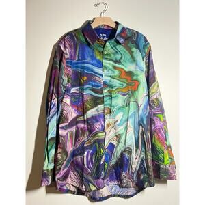 Steve Luongo Big Bang Limited Edition 17 of 20 Multi Button Up Long Slv Shirt XL